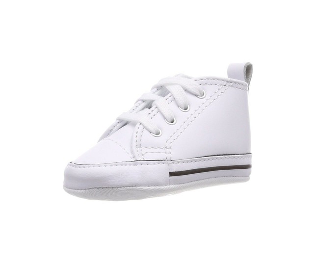 Converse First Star Hi White Leather 81229 Crib Size 2 for sale online |  eBay
