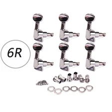 6R Guitar String Tuning Pegs Tuners Sealed Machine Heads Chrome Plated USA