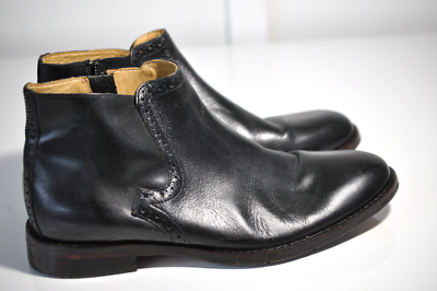 Johnston And Murphy Mens black leather ankle boots size 9.5 