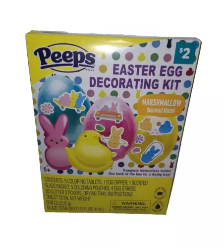 PEEPS Easter Egg Decorating Kit DIY with Marshmallow Scented Glaze