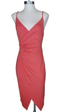 ASOS Dress Womens 2 Coral Orange Draped Comfortable Sexy Flirty Lady MIssy EUC