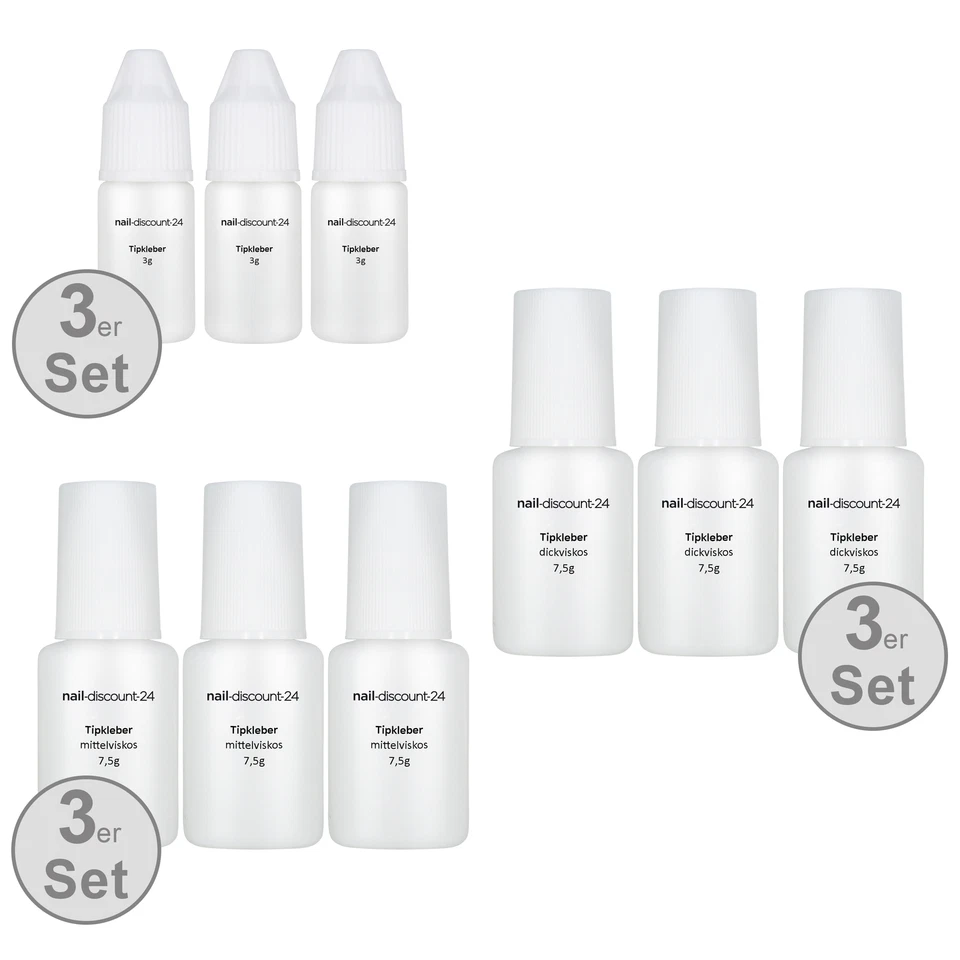 Profi TIPKLEBER 3-7,5g Nagelkleber HQ FREI Glue Pinselflasche Modellage Nägel