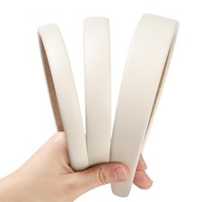 PU Leather Headband 3 Different Width Thick Headbands For Women White Hairband