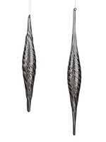 2Er Set Deko HäNger Zapfen Smoke H. 30 + 40Cm Aus Farbigem Optikglas Formano Wa