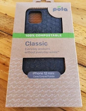 Pela iPhone 12 Mini Back Phone Case Black Bee 100% Compostable