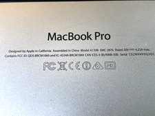 15" MacBook Pro Retina A1398 core i7 Processor