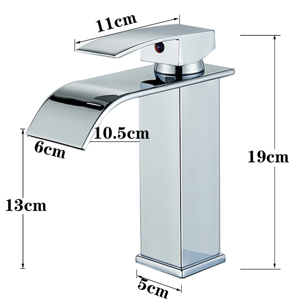Wasserhahn Bad Waschtischarmatur Badarmatur Waschbecken Mischbatterie Chrom Hahn - Bild 2 von 4