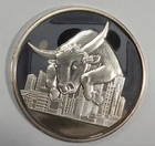 Bull and Bear 1 oz .999 Silver Round - A939