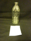 VINTAGE GLASS BABY BOTTLE "HAPPY BABY" EMBOSSED BABY BOY 8 OZ. FEEDING BOTTLE — photo 1