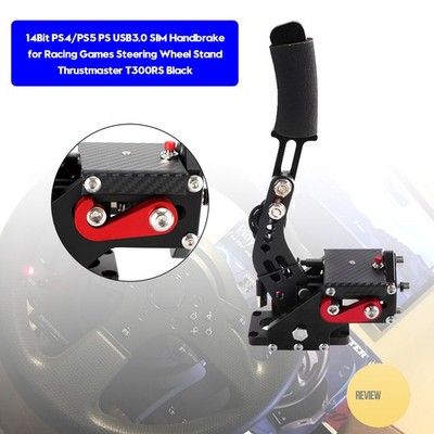 14Bit PS4/PS5 PS USB3.0 SIM Handbrake for Racing Game Thrustmaster T300RS Black