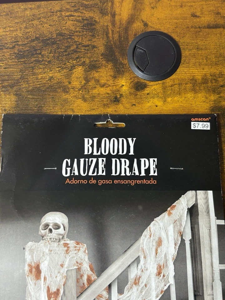 Halloween Bloody Gauze Drape, 1 piece, 24" x 180", Decorative Use Only - Image 2 of 3