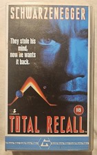 Total Recall - Arnold Schwarzenegger - UK PAL - VHS - 1990