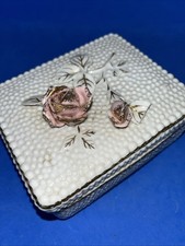 Antique Milk Glass Powder Vanity Trinket Jar ...