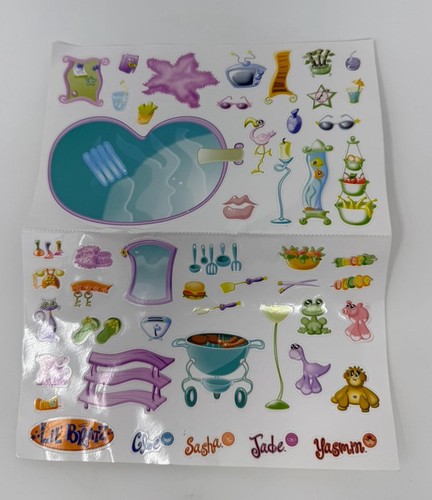 Retired Lil' Bratz Loungin’ Loft Fold & Go Doll House REPLACEMENT Stickers