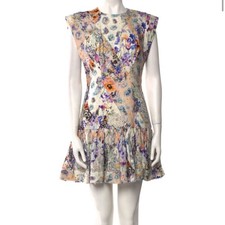 NWT  Zimmermann Multicolor Floral Mini Dress size1