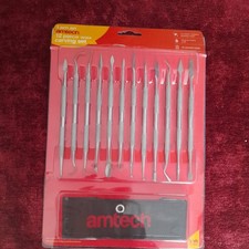 Amtech 12pc Double - Ended Wax Carving Tools Set - Sculpting and Crafting Kit