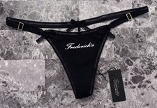 NWT FREDERICK'S OF HOLLYWOOD S/M NETTED BOW ADJUSTABLE STRAP V STRING PANTIES