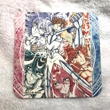 Saint Seiya Art Coaster Set Seiya Hyoga Shiryu Shun Ikki Bronze Saints