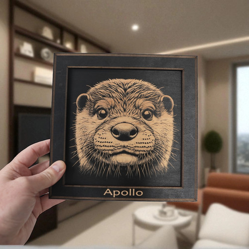 Framed Art - PERSONALIZED - CUSTOM - Otter - Picture 2 of 5