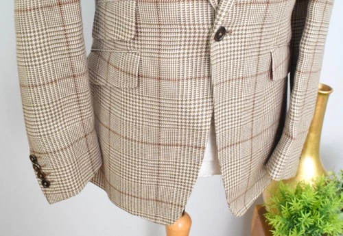 ALEXANDER KRAFT Linen Wool Silk Signature Jacket €1250 Size 36R/46R Small Slim image 2