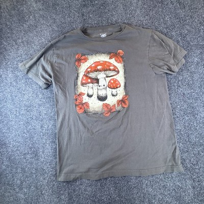 Stephanie Bayles Mushroom Guild of Calamity T-Shirt Mens M Gray Graphic Cotton