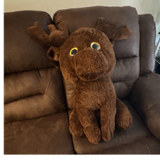 Brown Moose Plush Stuffed Animal, Medium 14-24 in, Ages 3-7, All Occasions