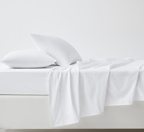 Luxury Cotton 400 Thread Count Ultimate Cotton Percale 4-Piece Sheet Set, Ful... - Picture 5 of 9
