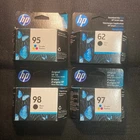 Genuine HP Ink 62 Black/62 Tri-Color/95 Tri-Color/97 Tri-Color/98 Black NEW!