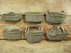 Longaberger Basket Fridge Magnet Lot of 6 Pewter Traditional Country