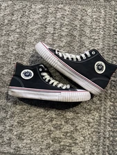 Retro PF Flyers Men’s Size 9 Hi-Top Sneaker Re-Issue 1933 Black White Red Canvas