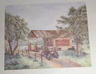 Vintage Kay Lamb Shannon Martin's Garage Coca Cola 16" X 20" Print (Not Framed)