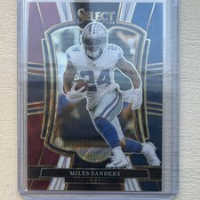 Panini 2025 Select Miles Sanders Tri-Color Prizm Premier Level #198 /299 Cowboys