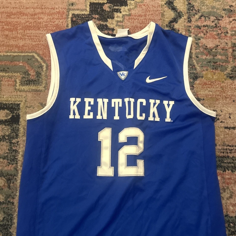Camiseta deportiva de baloncesto Kentucky Wildcats Nike Elite para hombre M azul #12 2010 cosida Foto 2 de 4