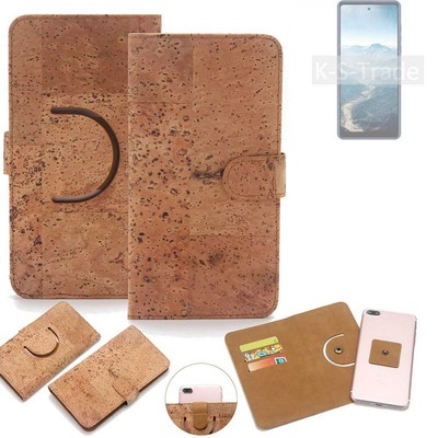 Schutz-Hülle für BQ Mobile BQ-6868L Wide Wallet-Case aus Kork Schutzhülle Tas