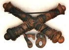 U.S. 67th Artillery Collar Insignia 1902-1905 Original Nice — photo 2