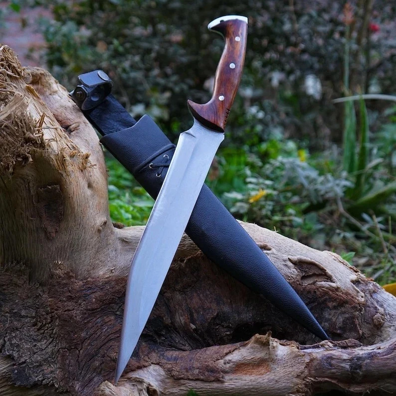 Custom Handmade Carbon Steel Blade Survival Machete Knife/ Hunting Knife Camping