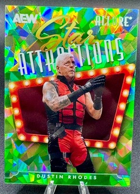 2026 UD Allure AEW Star Attractions GREEN Parallel #SA-25 DUSTIN RHODES #d 62/99