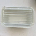 PYREX 502 Green Glass Covered Dish with Lid 1 1/2 pt Vintage Oven Safe
