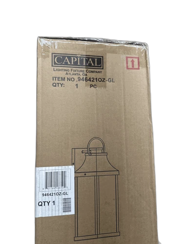 Capital Lighting Bradford 21 in. Bronze Outdoor Wall Lantern Sconce w/ Glass - Picture 9 of 9