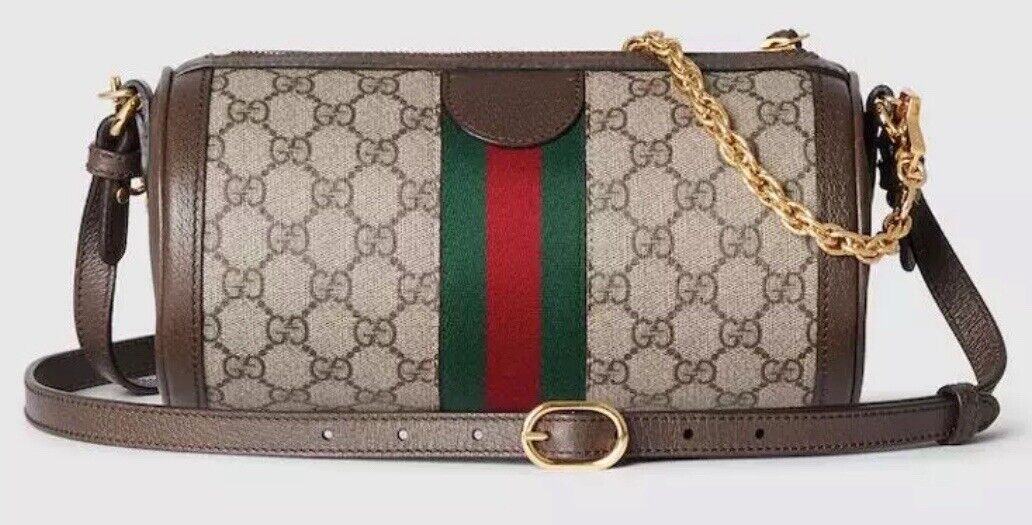 【GUCCI】GG OPHIDIA CROSSBODY BAG NEW GUCCI BARREL GG SUPREME OPHIDIA ZIP CROSSBODY SHOULDER