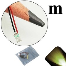 50 x 12v 1206 3216 Warm Soft White SMD LED Pre-Wired Light Soldered Leads 18v