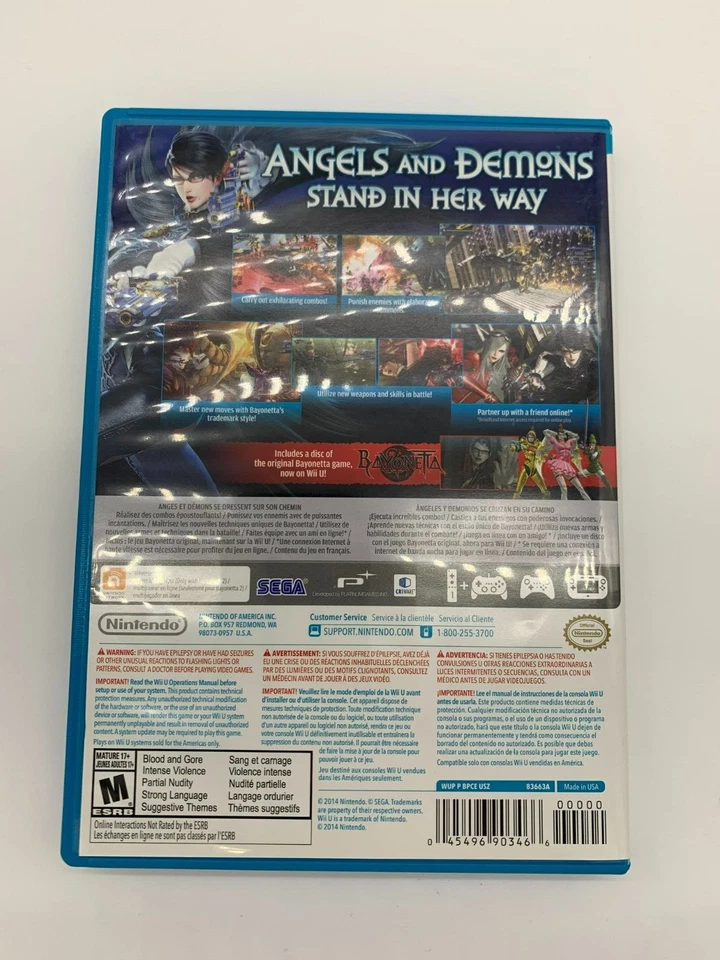 Bayonetta 2 - Nintendo Wii U (First Edition with Bayonetta 1 & 2 Discs) - Image 2 of 4