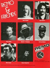 1983 Print Ad of Remo & ProMark w Chester Thompson, Harvey Mason, Nick Ceroli