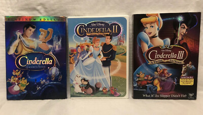 Lot of 3 Cinderella DVD Movies II III Twist Dream True 1, 2 & 3 Platinum Special