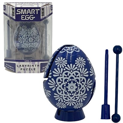 Smart Egg Labyrinth Puzzle Color Collection: Blue Brainteaser Level 2 Ages 8+