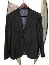 Suitsupply Napoli Dark Gray Pure Wool Super 110 s Blazer Jacket Size S