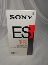 Sony ES T-120ESC Blank VHS Tape Vintage New SEALED