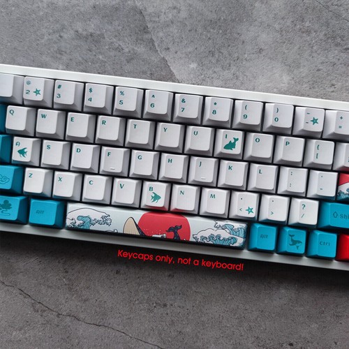 Coral Sea Keycaps Set PBT 128Keys Cherry Profile For MX Mechanical Keyboards - Picture 3 of 7