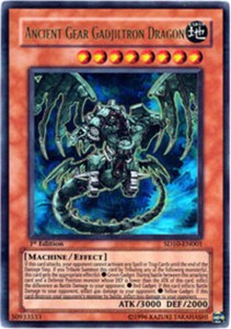 Ancient Gear Gadjiltron Dragon - SD10-EN001 - Ultra Rare - Unlimited Edition x3