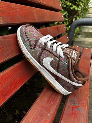 Nike Sb Dunk Low Pro Paisley / Men / 42 EU / Brown / New / With Box / 8.5 US